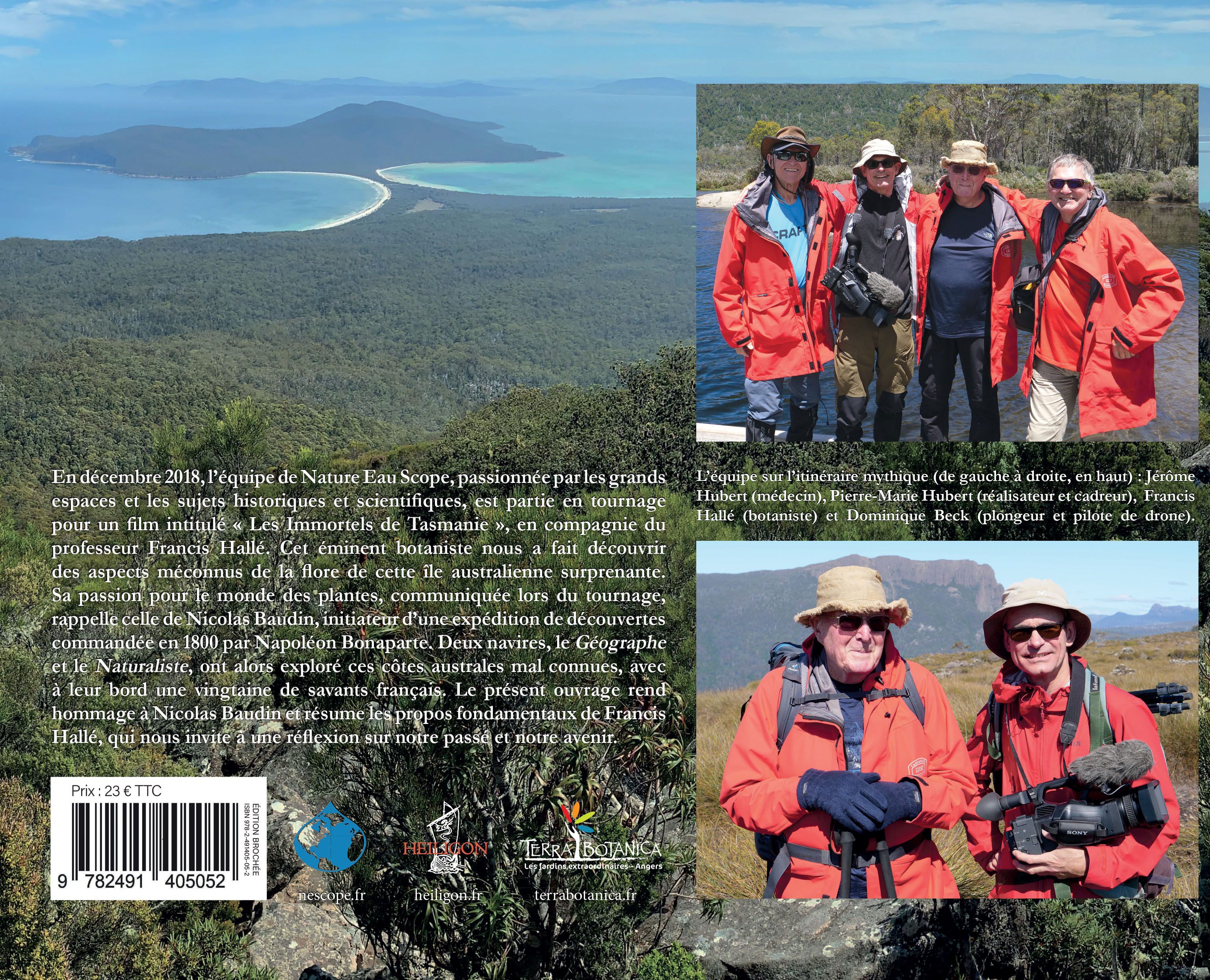 Dos couverture du livre Les Immortels de Tasmanie par Pierre-Marie Hubert